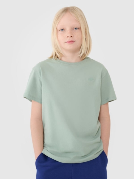 T-shirt lisa oversize para rapaz - verde 4FJWSS25TTSHM2324 Verde