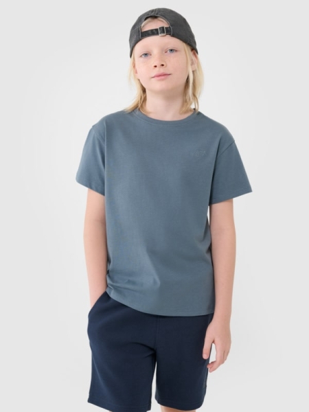 T-shirt lisa oversize para rapaz - turquesa 4FJWSS25TTSHM2324 turquesa