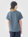T-shirt lisa oversize para rapaz - turquesa 4FJWSS25TTSHM2324 turquesa