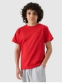 T-shirt lisa oversize para rapaz - vermelho 4FJWSS25TTSHM2324 Vermelho