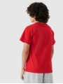 T-shirt lisa oversize para rapaz - vermelho 4FJWSS25TTSHM2324 Vermelho