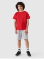 T-shirt lisa oversize para rapaz - vermelho 4FJWSS25TTSHM2324 Vermelho