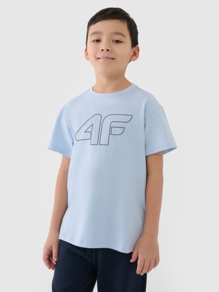 T-shirt estampada oversized para rapaz - azul 4FJWSS25TTSHM2325 azul