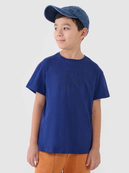 T-shirt estampada oversized para rapaz - azul 4FJWSS25TTSHM2325 azul