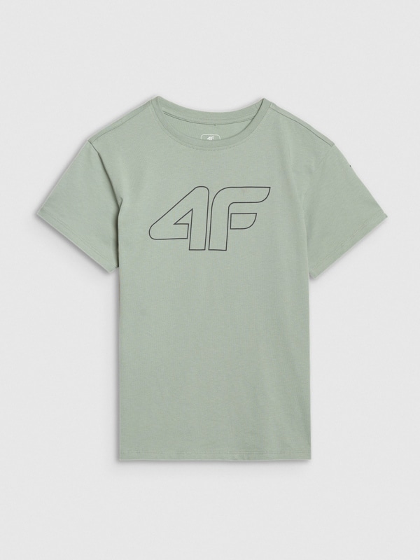 T-shirt estampada oversized para rapaz - verde 4FJWSS25TTSHM2325 Verde