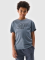 T-shirt estampada de grandes dimensões para rapaz - turquesa 4FJWSS25TTSHM2325 turquesa
