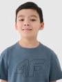 T-shirt estampada de grandes dimensões para rapaz - turquesa 4FJWSS25TTSHM2325 turquesa