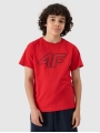 T-shirt estampada oversized para rapaz - vermelho 4FJWSS25TTSHM2325 Vermelho