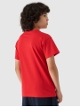 T-shirt estampada oversized para rapaz - vermelho 4FJWSS25TTSHM2325 Vermelho