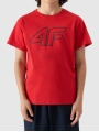T-shirt estampada oversized para rapaz - vermelho 4FJWSS25TTSHM2325 Vermelho