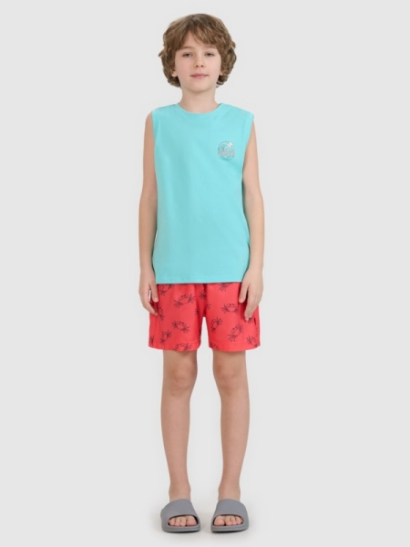 Calções de Banho/Praia para Rapaz - Vermelho - 4FJWSS25UBDSM121      