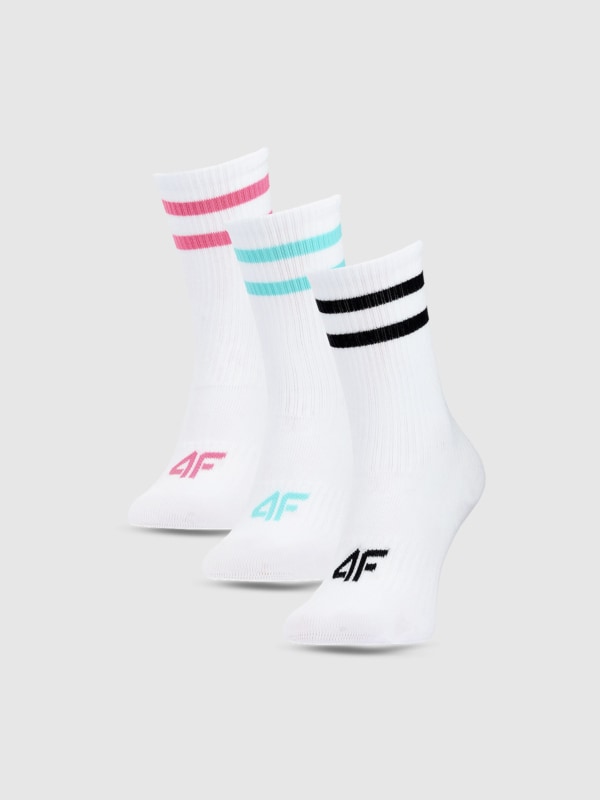 Meias de equipa casuais para rapariga (pack de 3) - multicolorido 4FJWSS25USOCF346 multicolorido