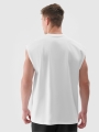 Camisola de Alças Oversize para Homem com Estampado - Branco - 4FRSS24TSLEM148