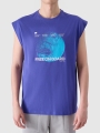 Camisola de Alças Oversize para Homem com Estampado - Roxo/Violeta - 4FRSS24TSLEM148 