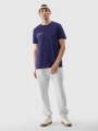 T-shirt com estampado para homem - azul marinho 4FRSS24TTSHM2061 azul marinho