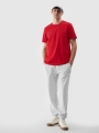 T-shirt com estampado para homem - vermelho 4FRSS24TTSHM2061 Vermelho