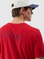 T-shirt com estampado para homem - vermelho 4FRSS24TTSHM2061 Vermelho