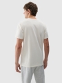T-shirt com estampado para homem - creme 4FRSS24TTSHM2063 Bege