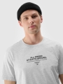 T-shirt com estampado para homem - cinzento 4FRSS24TTSHM2063 cinzento