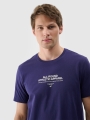 T-shirt com estampado para homem - azul marinho 4FRSS24TTSHM2063 azul marinho