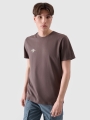 T-shirt regular para homem com estampado - castanho 4FRSS24TTSHM2076 castanho