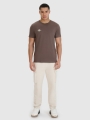 T-shirt regular para homem com estampado - castanho 4FRSS24TTSHM2076 castanho