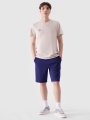 T-shirt normal de homem com estampado - bege 4FRSS24TTSHM2076 Bege