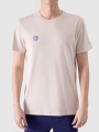 T-shirt normal de homem com estampado - bege 4FRSS24TTSHM2076 Bege