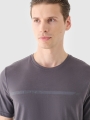 T-shirt regular para homem com estampado - cinzento 4FRSS24TTSHM2077 cinzento