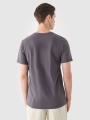 T-shirt regular para homem com estampado - cinzento 4FRSS24TTSHM2077 cinzento