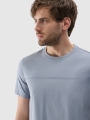 T-shirt regular para homem com estampado - cinzento 4FRSS24TTSHM2077 cinzento