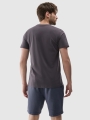 T-shirt regular para homem com estampado - cinzento 4FRSS24TTSHM2078 cinzento