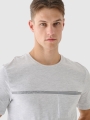 T-shirt regular para homem com estampado - cinzento 4FRSS24TTSHM2078 cinzento