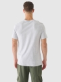 T-shirt regular para homem com estampado - cinzento 4FRSS24TTSHM2078 cinzento