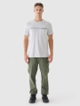T-shirt regular para homem com estampado - cinzento 4FRSS24TTSHM2078 cinzento