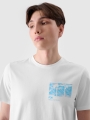 T-shirt regular para homem com estampado - branco 4FRSS24TTSHM2106 Branco