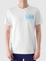 T-shirt regular para homem com estampado - branco 4FRSS24TTSHM2106 Branco