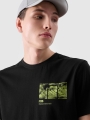 T-shirt regular para homem com estampado - preto 4FRSS24TTSHM2106 preto