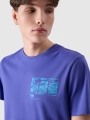 T-shirt regular para homem com estampado - roxo 4FRSS24TTSHM2106 violeta