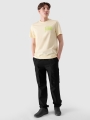 T-shirt regular para homem com estampado - amarelo 4FRSS24TTSHM2106 amarelo