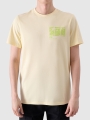 T-shirt regular para homem com estampado - amarelo 4FRSS24TTSHM2106 amarelo