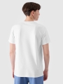 T-shirt regular para homem com estampado - branco 4FRSS24TTSHM2107 Branco