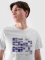 T-shirt regular para homem com estampado - branco 4FRSS24TTSHM2107 Branco