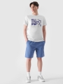 T-shirt regular para homem com estampado - branco 4FRSS24TTSHM2107 Branco