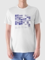 T-shirt regular para homem com estampado - branco 4FRSS24TTSHM2107 Branco