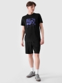T-shirt regular para homem com estampado - preto 4FRSS24TTSHM2107 preto