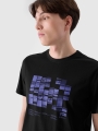 T-shirt regular para homem com estampado - preto 4FRSS24TTSHM2107 preto
