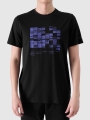 T-shirt regular para homem com estampado - preto 4FRSS24TTSHM2107 preto