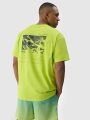 T-shirt oversize para homem com estampado - verde 4FRSS24TTSHM2131 Verde