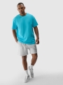 T-shirt oversize para homem com estampado - turquesa 4FRSS24TTSHM2131 turquesa